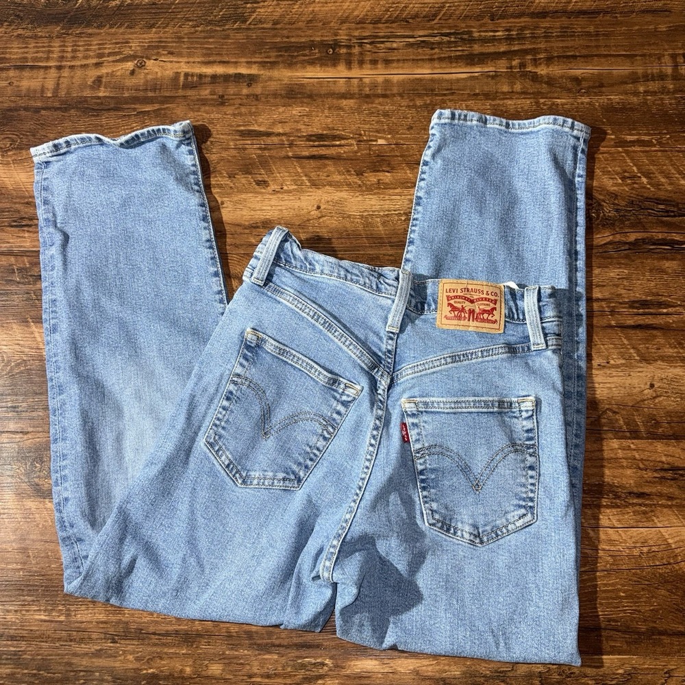 Levi's Ribcage Straight Ankle Blue Jeans Button Fly Size 26 Women's
